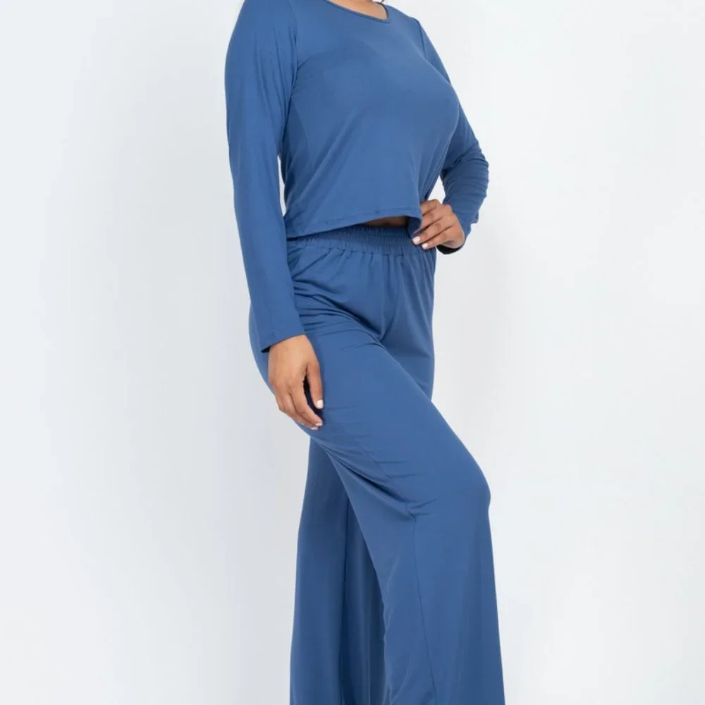 Loose Fit Long Sleeve Top & Pants Set. Capella Apparel - Picture 3 of 6